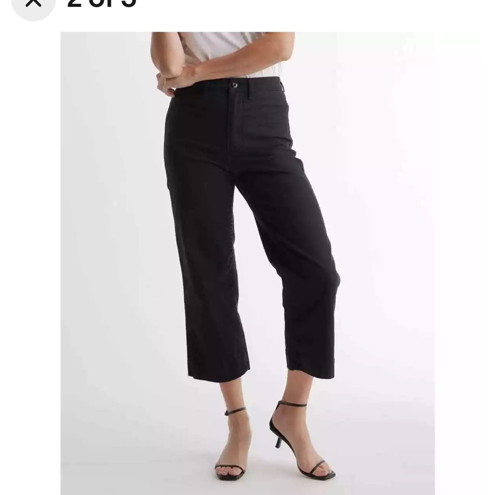 Quince cropped black denim pants. Size 25. Worn twice - Picture 6 of 10